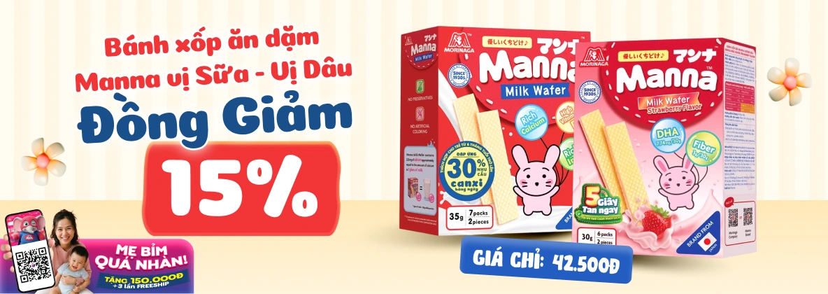 Bánh xốp ăn dặm Manna